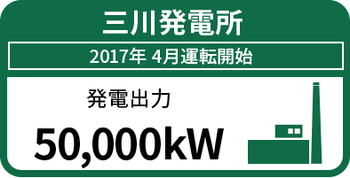 三川発電所 発電出力 50,000kW