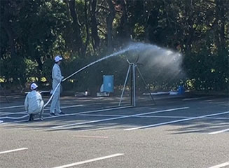 市の消火技術大会の様子1